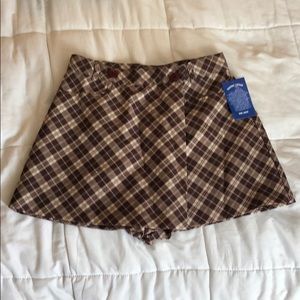Plaid Skort